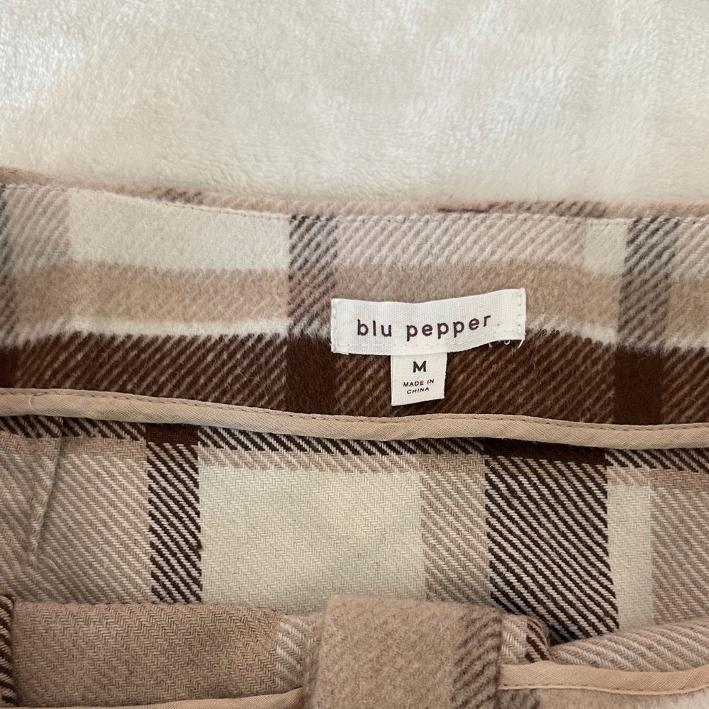 blu pepper Plaid Button-Front Skirt - Picture 2 of 8